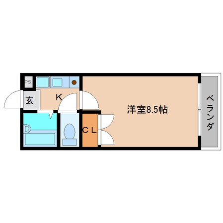 二上駅 徒歩5分 3階の物件間取画像